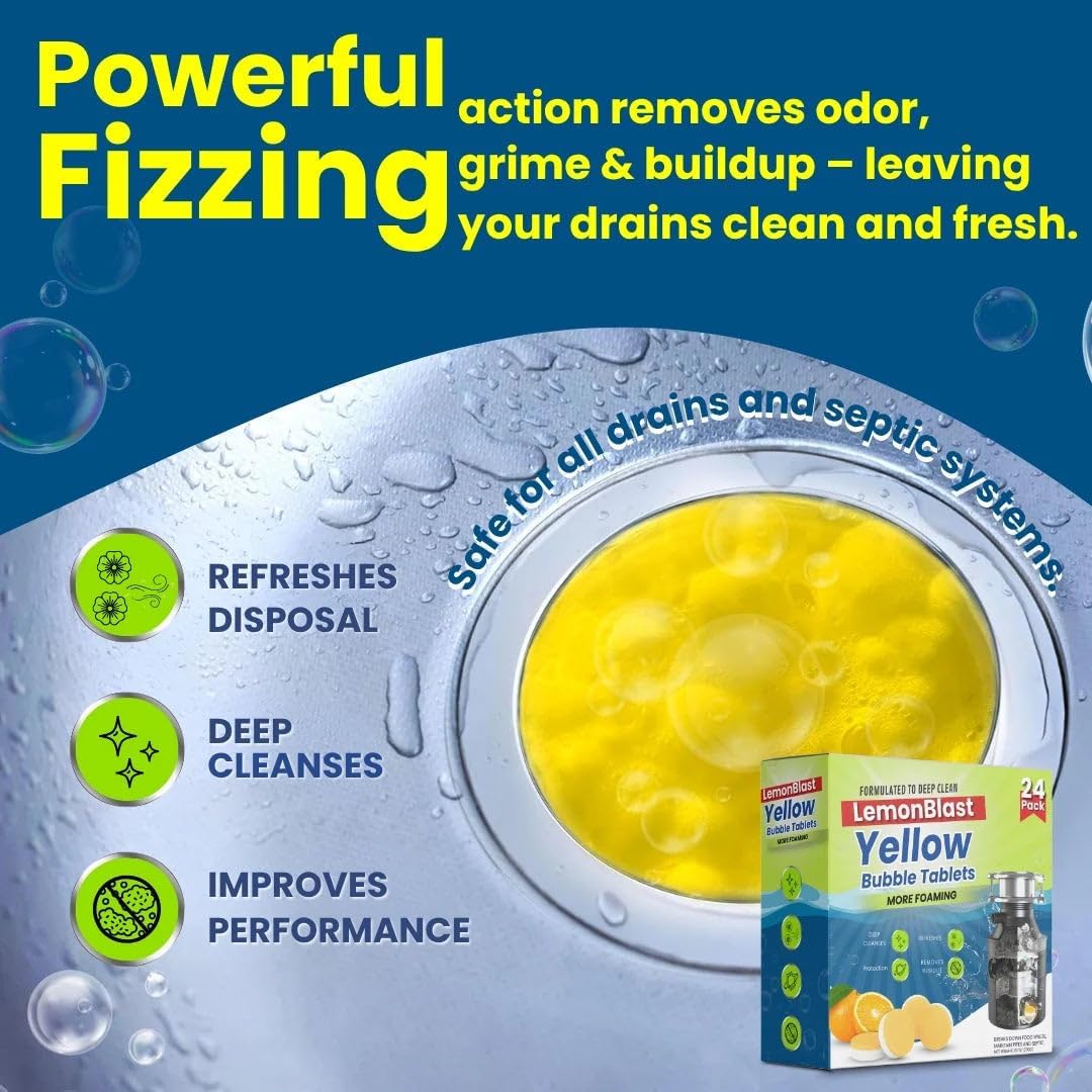 Foaming Drain Cleaning Tablets for Sink, Pipes & Disposal product detail 1