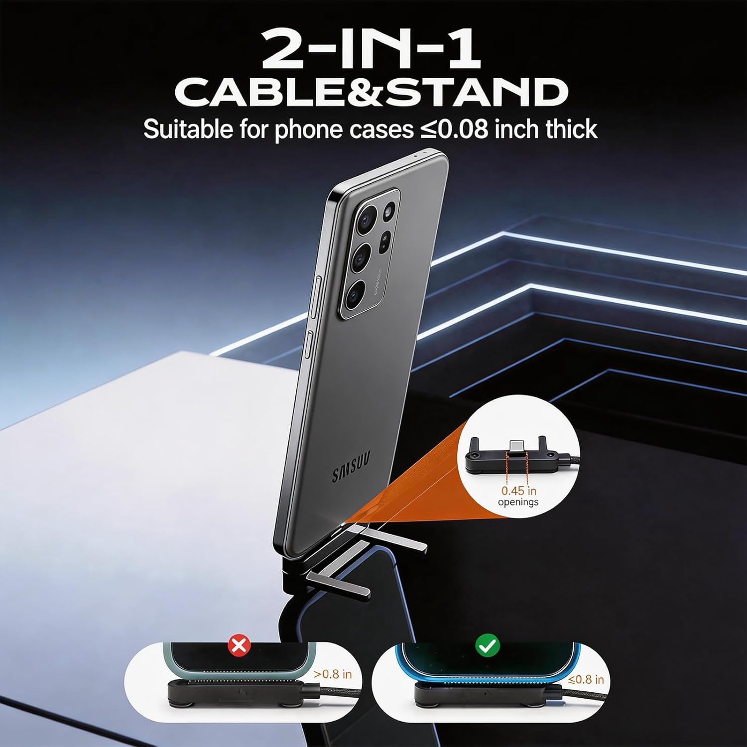 2-in-1 Invisible Holder Fast Charging Cable product detail 12