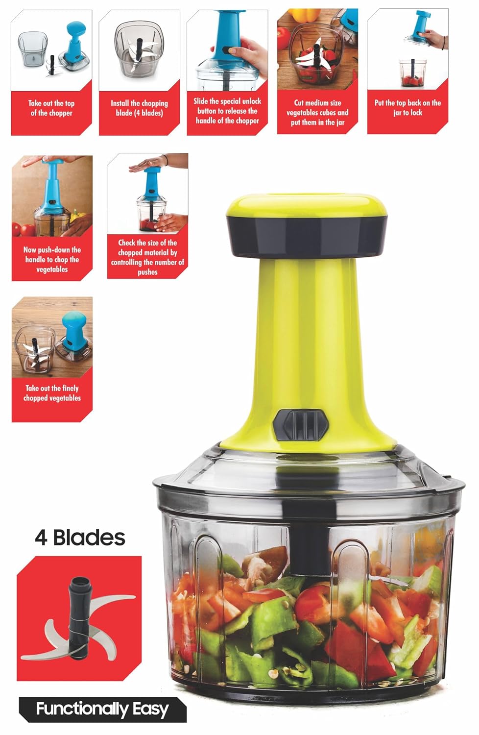 Thunder Chopper Plastic Quick Cutter Machine for Kitchen product detail 4
