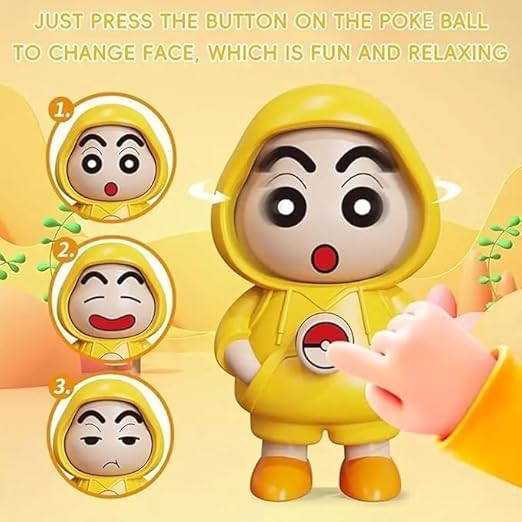Shinchan Face Changing Keychain - Face Changing Keychain -  Shinchan Keychain - Face Changing Keychain with 3 Shinchain Expressions 3D Cartoon Character ABS Toy Key Holder product detail 4