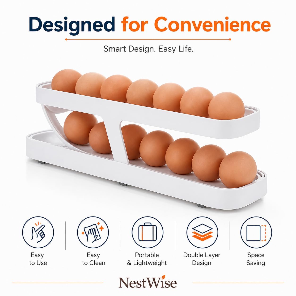 Automatic 2-Tier Rolling Egg Dispenser product detail 2
