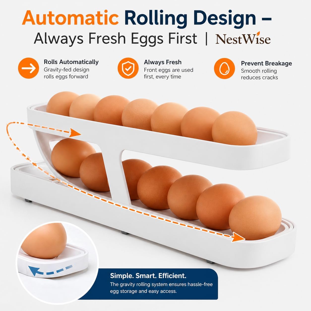 Automatic 2-Tier Rolling Egg Dispenser product detail 5