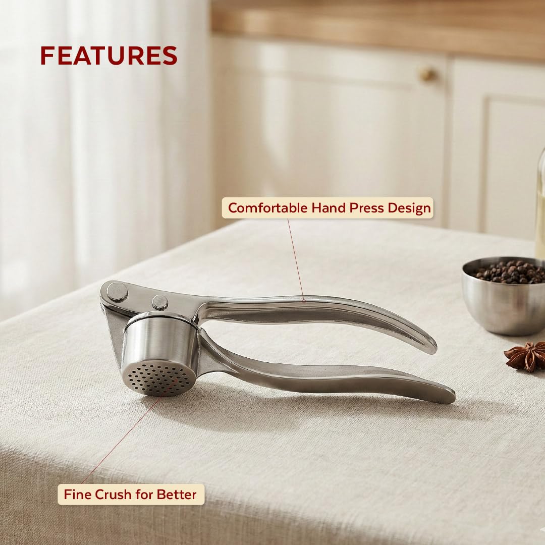 Stainless Steel Heavy Duty Home Kitchen Garlic Press Crusher Squeezer Presser Masher Mincer Hand Tool product detail 4
