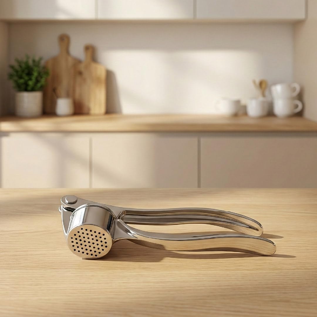 Stainless Steel Heavy Duty Home Kitchen Garlic Press Crusher Squeezer Presser Masher Mincer Hand Tool product detail 3