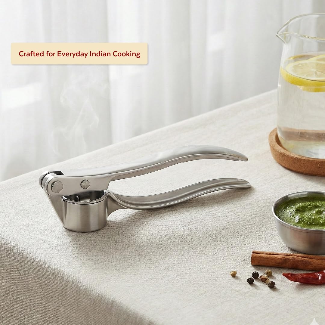 Stainless Steel Heavy Duty Home Kitchen Garlic Press Crusher Squeezer Presser Masher Mincer Hand Tool product detail 6