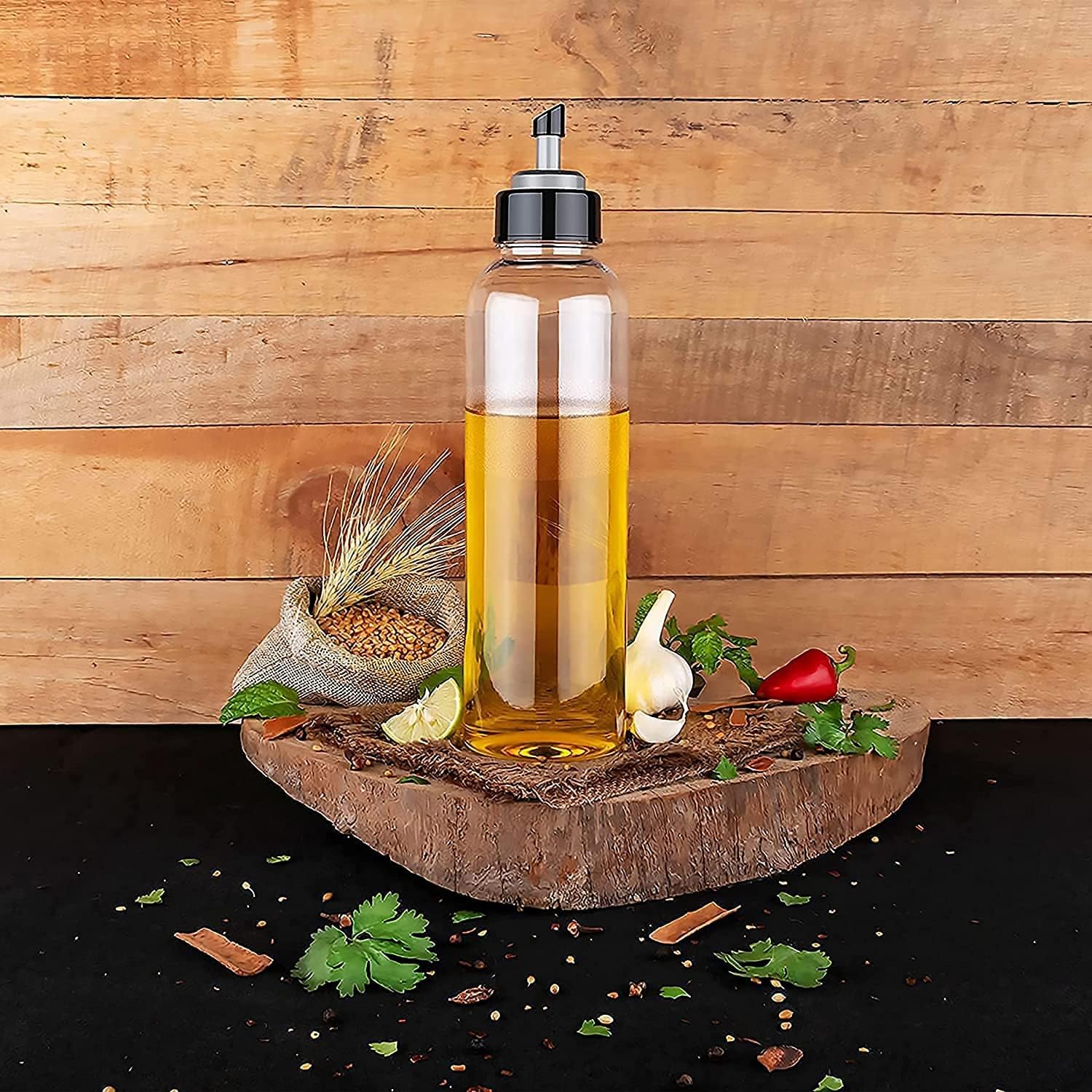 Auto Flip Cooking Oil Bottle, 500ML Olive Oil Bottle Dispenser for Kitchen product detail 6